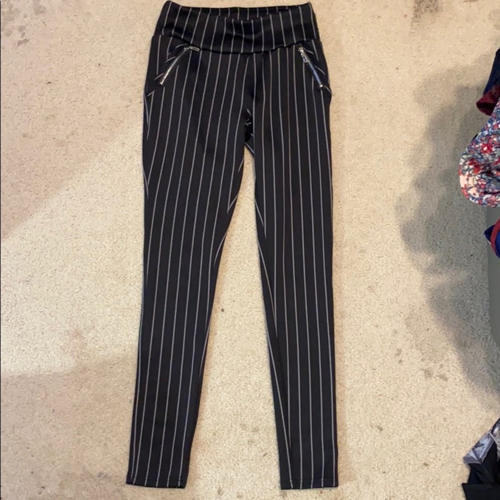 🔴Black striped dress pants